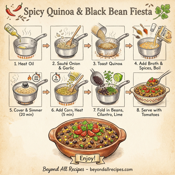 Spicy Quinoa & Black Bean Fiesta instructions