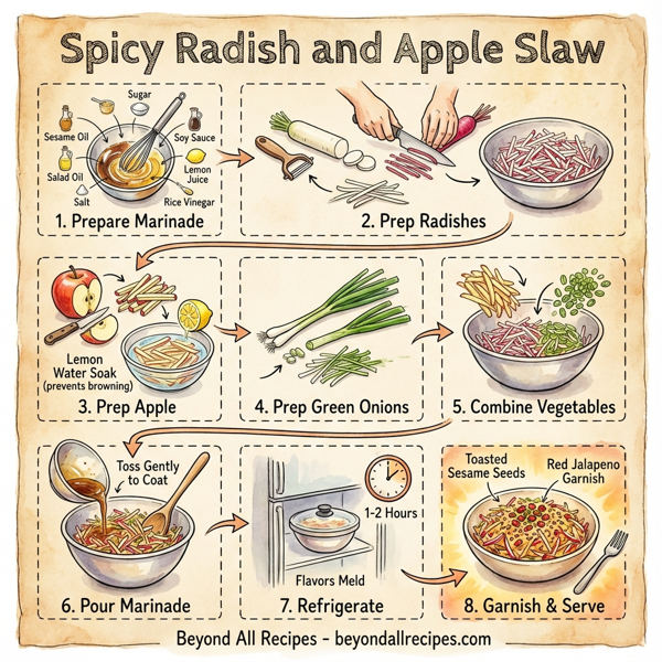 Spicy Radish and Apple Slaw instructions