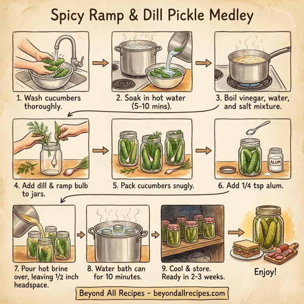 Spicy Ramp & Dill Pickle Medley instructions