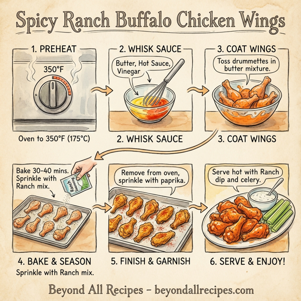 Spicy Ranch Buffalo Chicken Wings instructions
