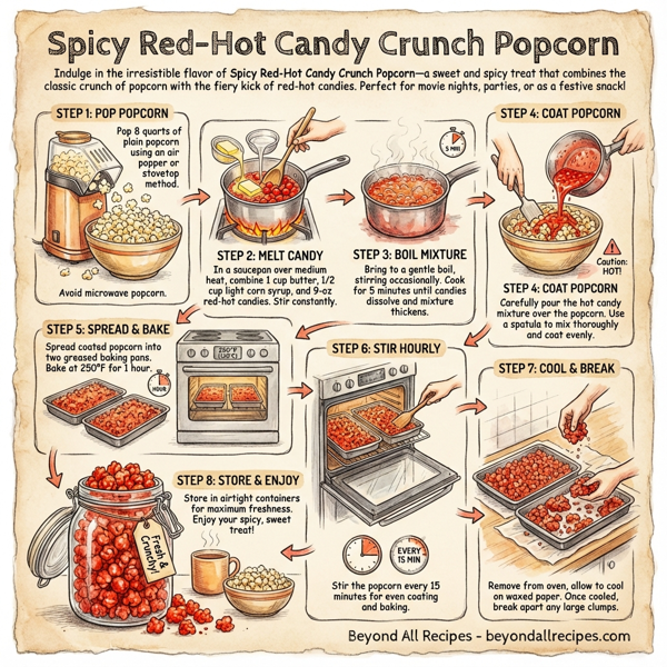 Spicy Red-Hot Candy Crunch Popcorn instructions