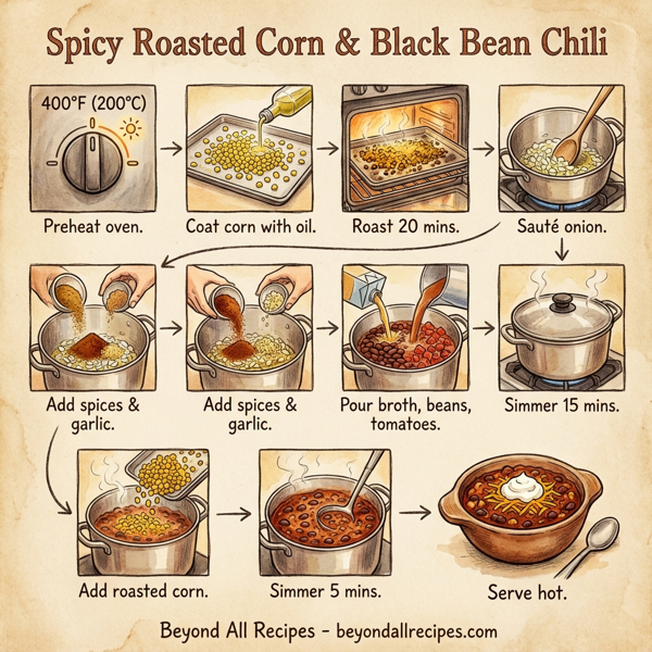 Spicy Roasted Corn & Black Bean Chili instructions