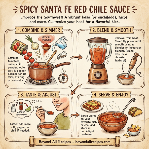 Spicy Santa Fe Red Chile Sauce instructions