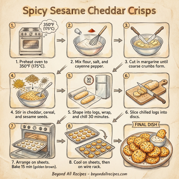 Spicy Sesame Cheddar Crisps instructions