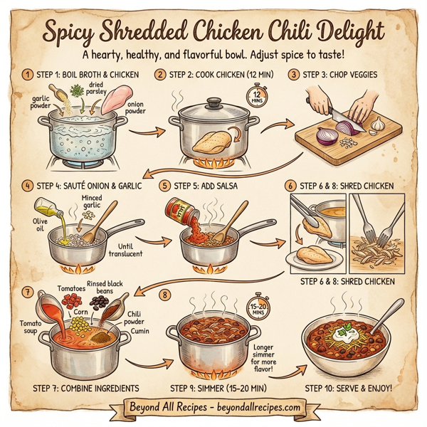 Spicy Shredded Chicken Chili Delight instructions
