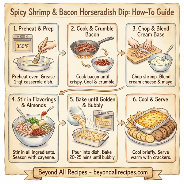 Spicy Shrimp and Bacon Horseradish Dip instructions