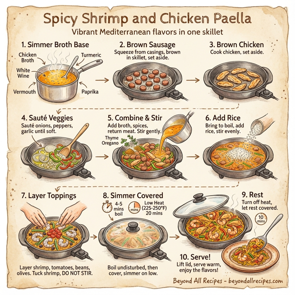 Spicy Shrimp and Chicken Paella instructions
