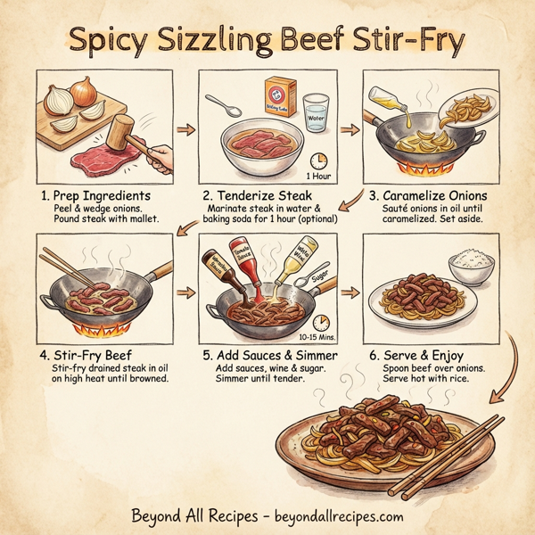 Spicy Sizzling Beef Stir-Fry instructions