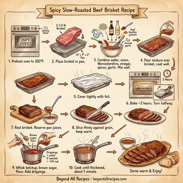 Spicy Slow-Roasted Beef Brisket instructions