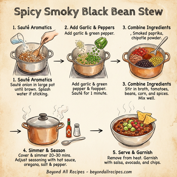 Spicy Smoky Black Bean Stew instructions