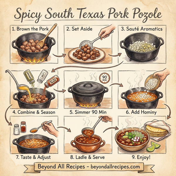 Spicy South Texas Pork Pozole instructions