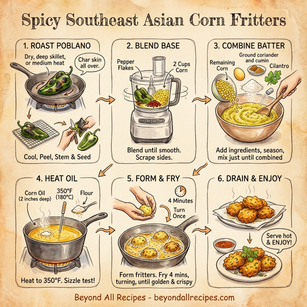 Spicy Southeast Asian Corn Fritters instructions