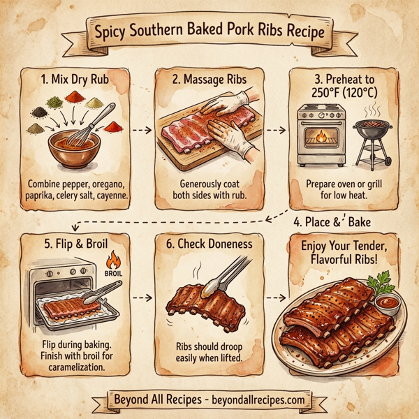 Spicy Southern Baked Pork Ribs instructions
