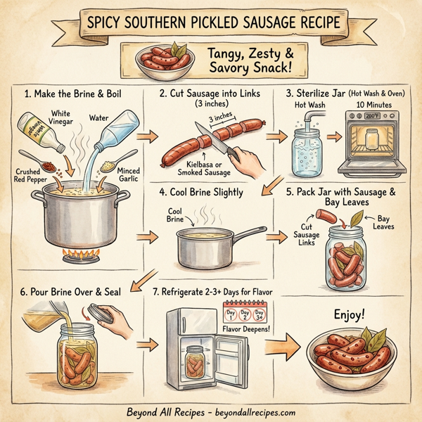 Spicy Southern Pickled Sausage instructions