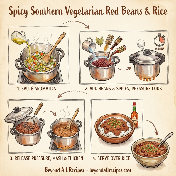 Spicy Southern Vegetarian Red Beans & Rice instructions