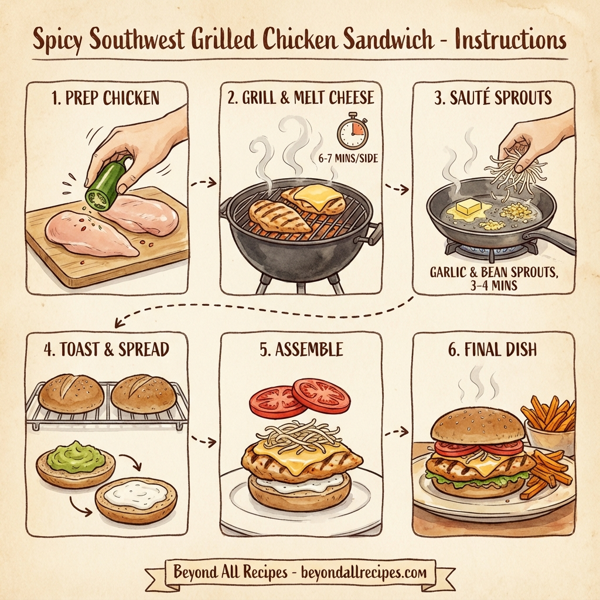 Spicy Southwest Grilled Chicken Sandwich instructions