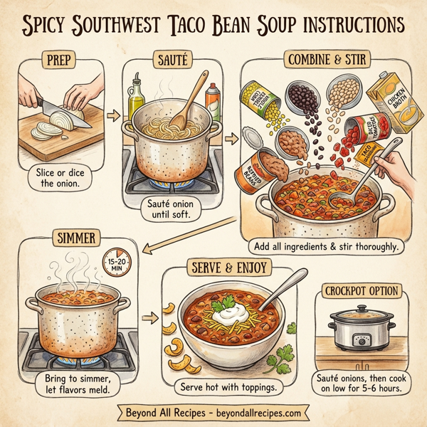 Spicy Southwest Taco Bean Soup instructions