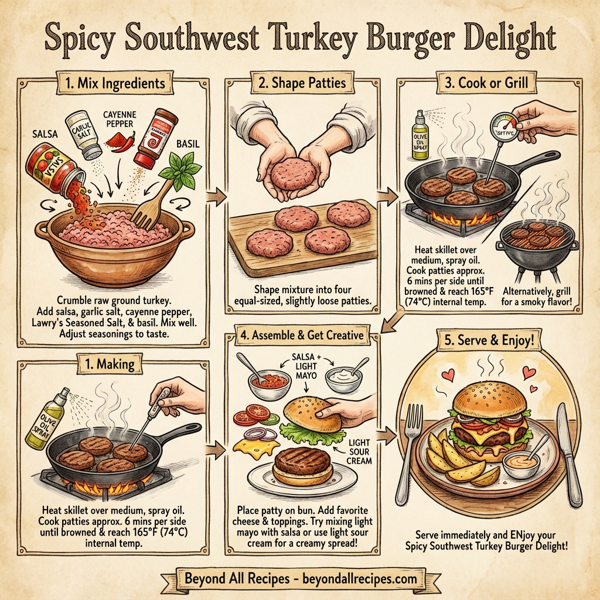 Spicy Southwest Turkey Burger Delight instructions