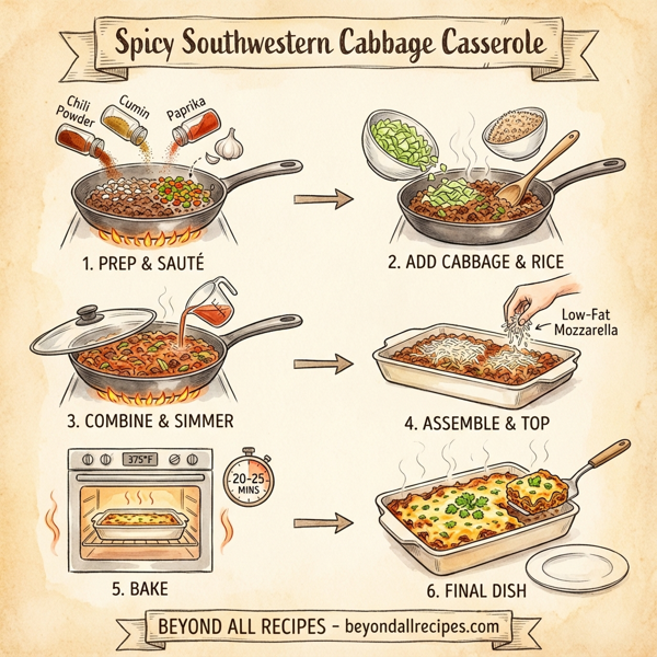 Spicy Southwestern Cabbage Casserole instructions