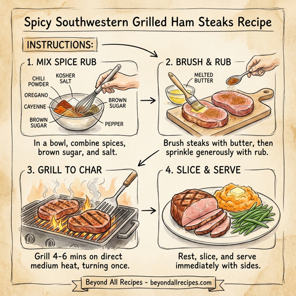 Spicy Southwestern Grilled Ham Steaks instructions