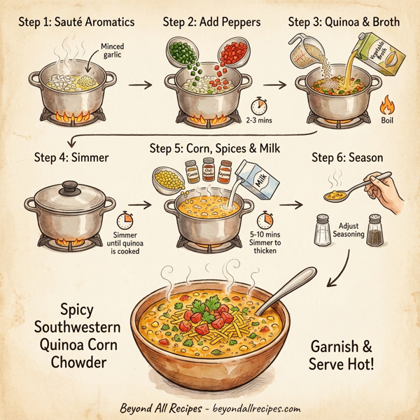 Spicy Southwestern Quinoa Corn Chowder instructions