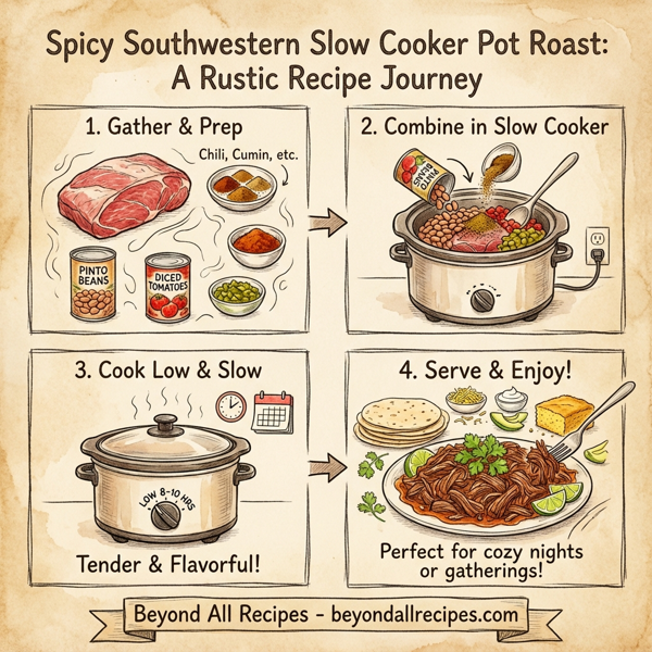 Spicy Southwestern Slow Cooker Pot Roast instructions