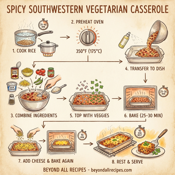 Spicy Southwestern Vegetarian Casserole instructions