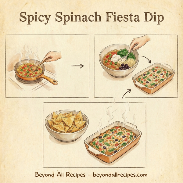Spicy Spinach Fiesta Dip instructions