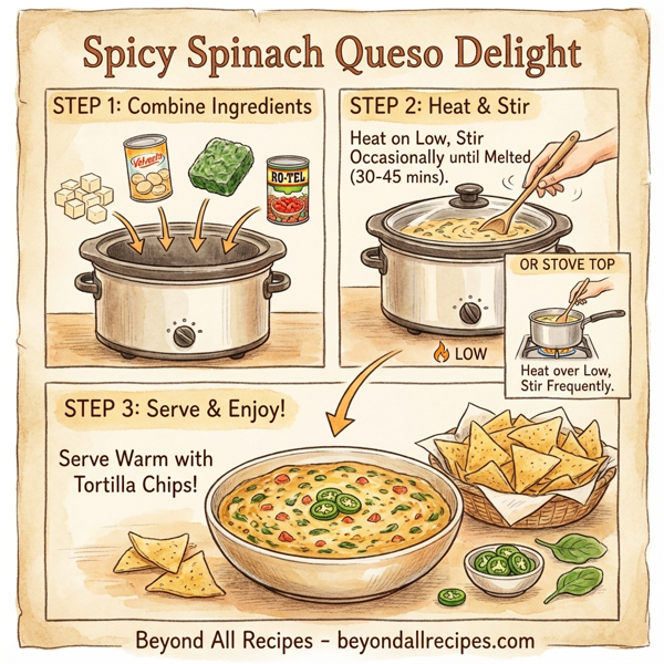 Spicy Spinach Queso Delight instructions