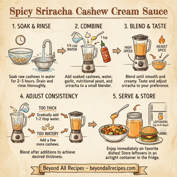Spicy Sriracha Cashew Cream Sauce instructions