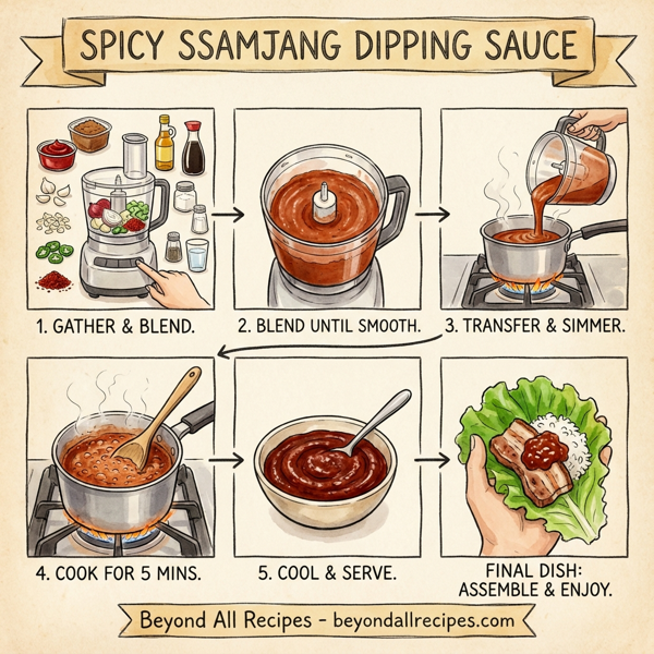 Spicy Ssamjang Dipping Sauce for Grilled Pork Belly instructions
