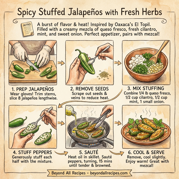 Spicy Stuffed Jalapeños with Fresh Herbs instructions