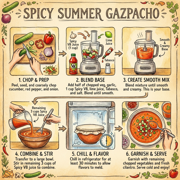 Spicy Summer Gazpacho instructions