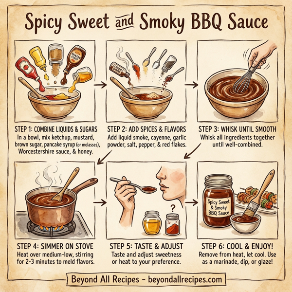 Spicy Sweet and Smoky BBQ Sauce instructions