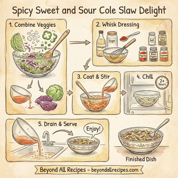 Spicy Sweet and Sour Cole Slaw Delight instructions