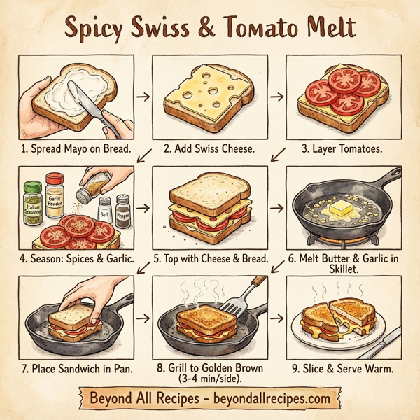 Spicy Swiss & Tomato Melt instructions