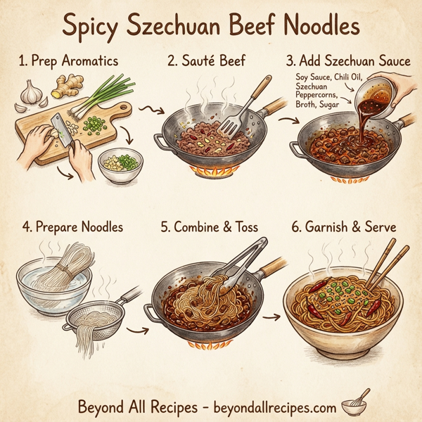 Spicy Szechuan Beef Noodles instructions