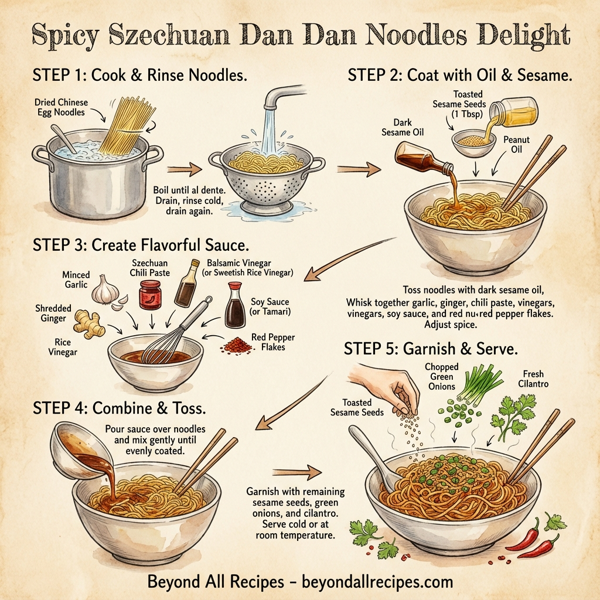 Spicy Szechuan Dan Dan Noodles Delight instructions