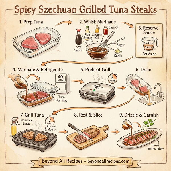 Spicy Szechuan Grilled Tuna Steaks instructions