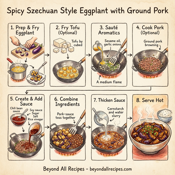 Spicy Szechuan Style Eggplant with Ground Pork instructions