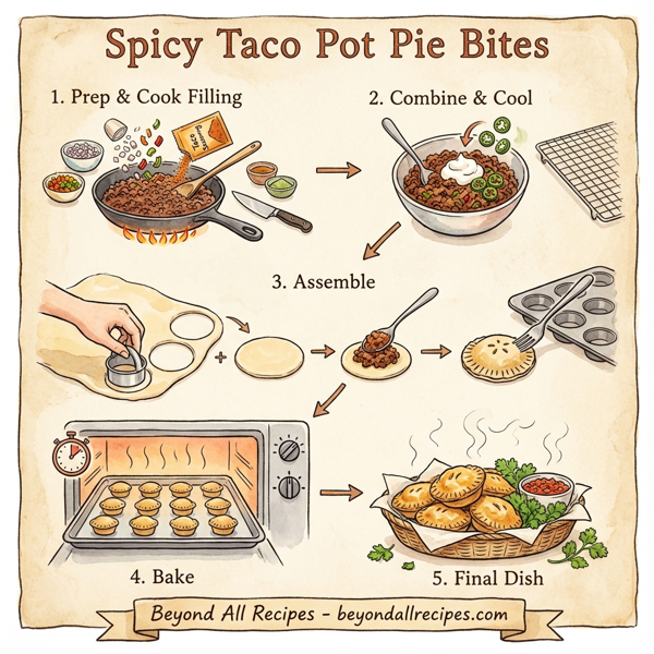 Spicy Taco Pot Pie Bites instructions