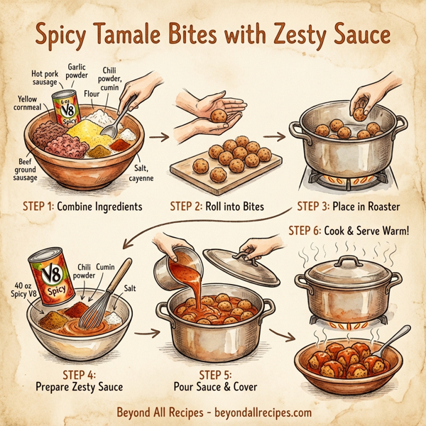 Spicy Tamale Bites with Zesty Sauce instructions