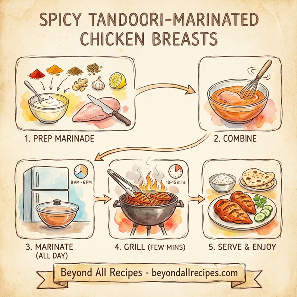 Spicy Tandoori-Marinated Chicken Breasts instructions