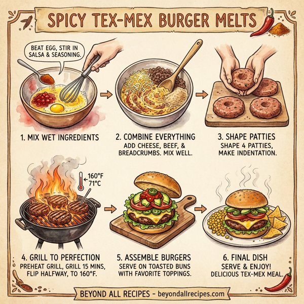 Spicy Tex-Mex Burger Melts instructions