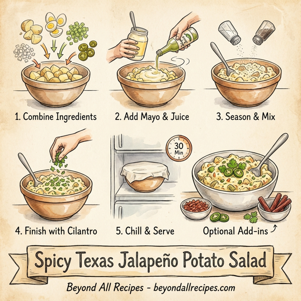 Spicy Texas Jalapeño Potato Salad instructions