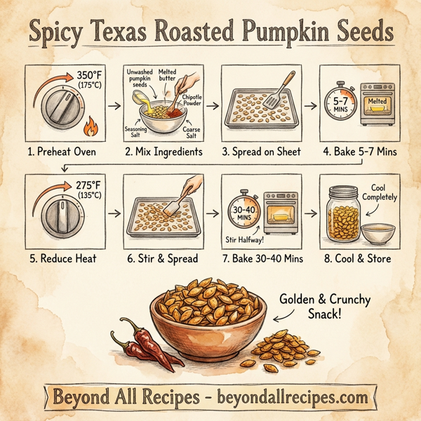 Spicy Texas Roasted Pumpkin Seeds instructions