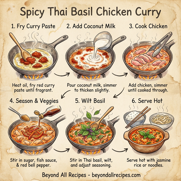 Spicy Thai Basil Chicken Curry instructions