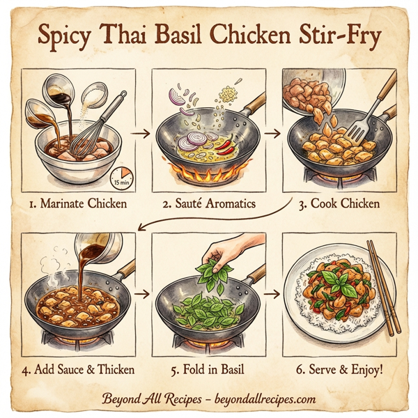 Spicy Thai Basil Chicken Stir-Fry instructions