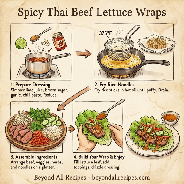 Spicy Thai Beef Lettuce Wraps instructions