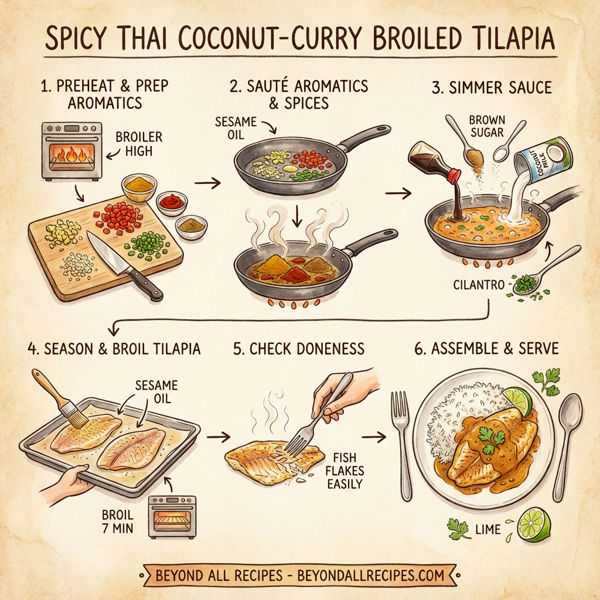 Spicy Thai Coconut-Curry Broiled Tilapia instructions
